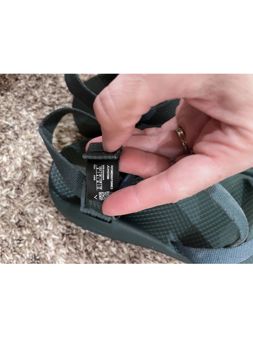 Chaco Z/1 Classic Sandals Women 8 Pine Green Strappy Outdoor Hiking Sporty - Picture 6 of 7